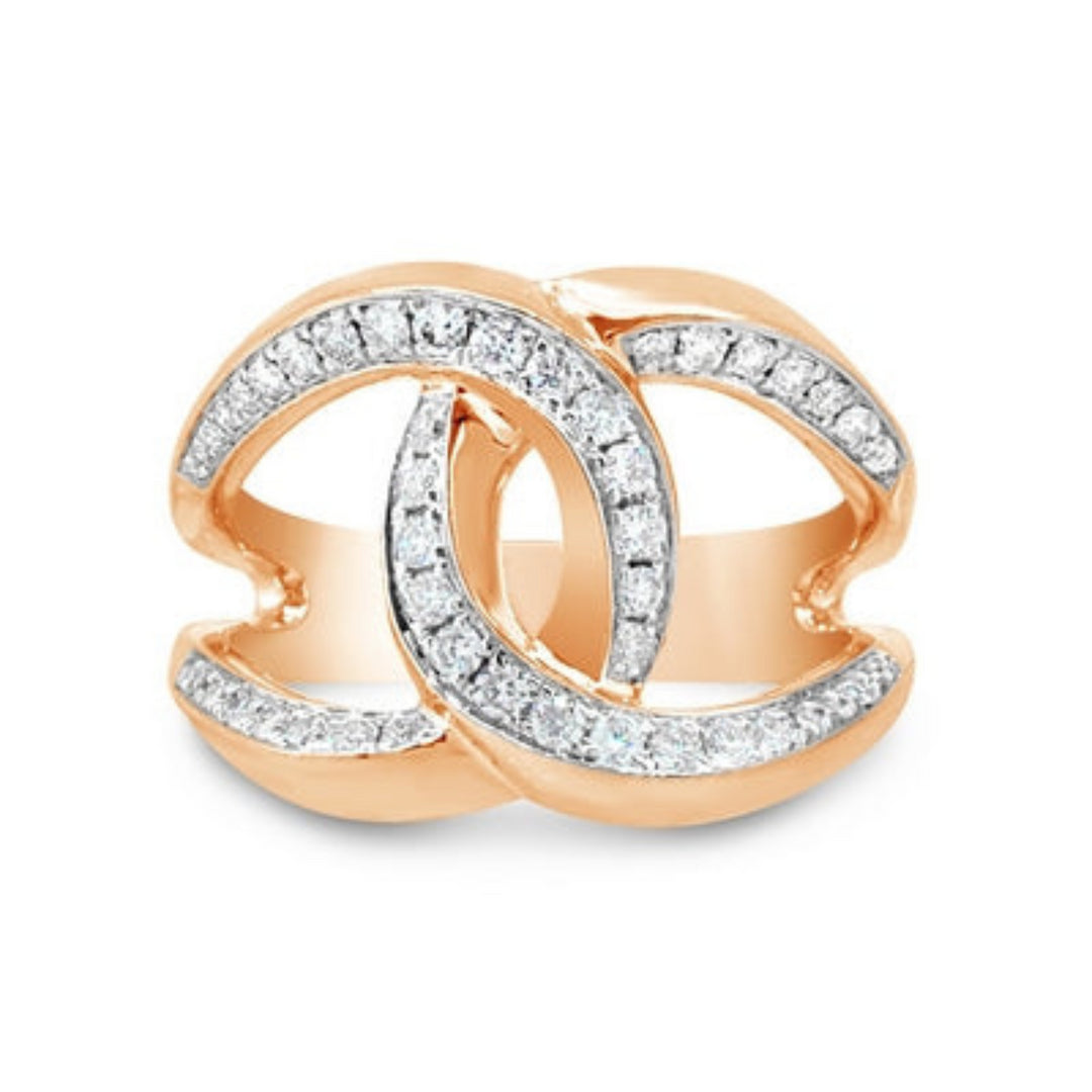 9ct Rose Gold Diamond Ring