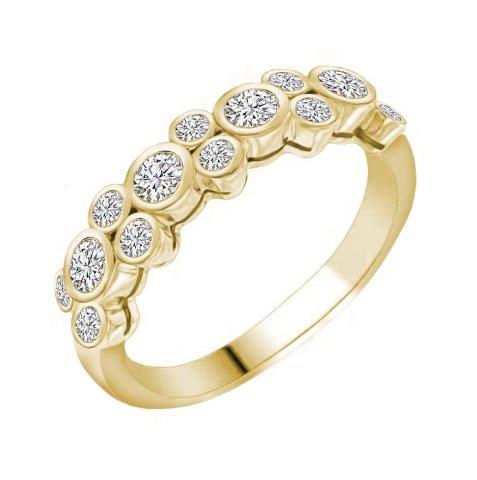 9ct Yellow Gold Diamond Dress Ring