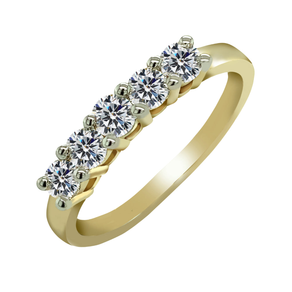 9ct Yellow Gold Diamond Ring