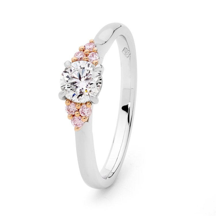 18ct White & Rose Gold Arygle Diamond Ring