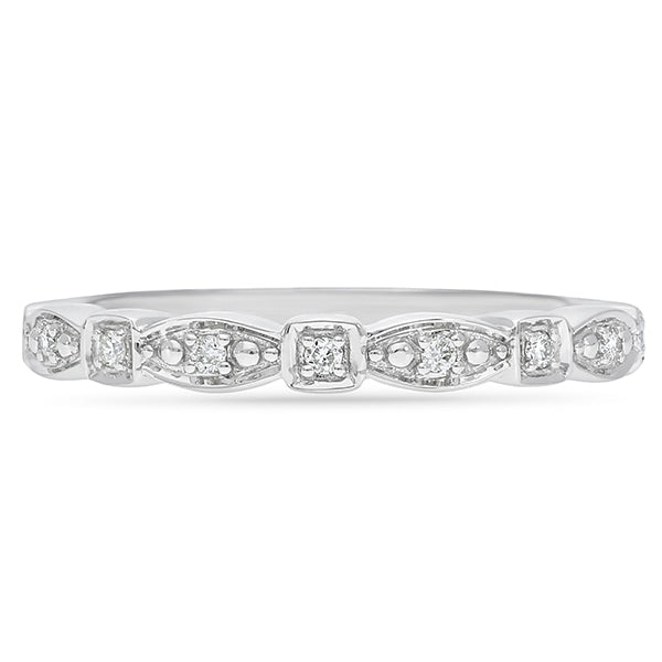 9ct White Gold Diamond RIng