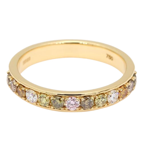 18ct Yellow Gold Multi Coloured Argyle Diamond Ring
