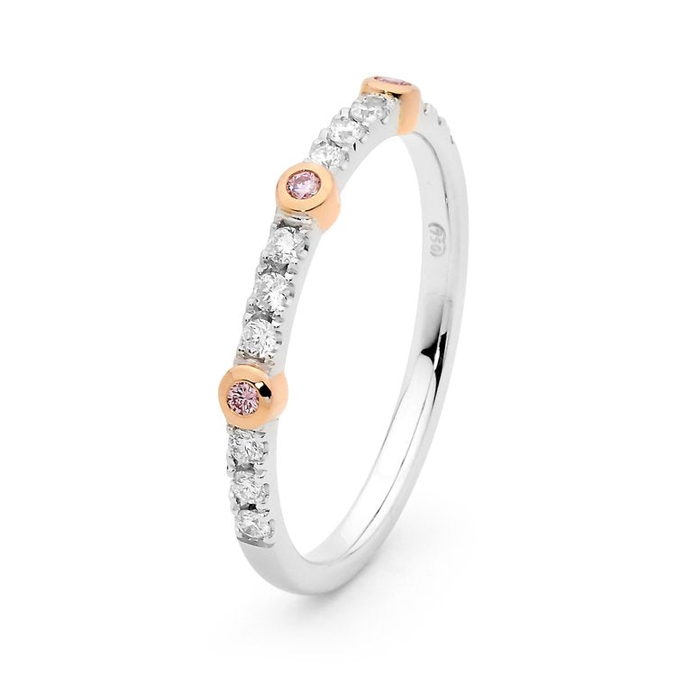 18ct White & Rose Gold Arygle Diamond Ring
