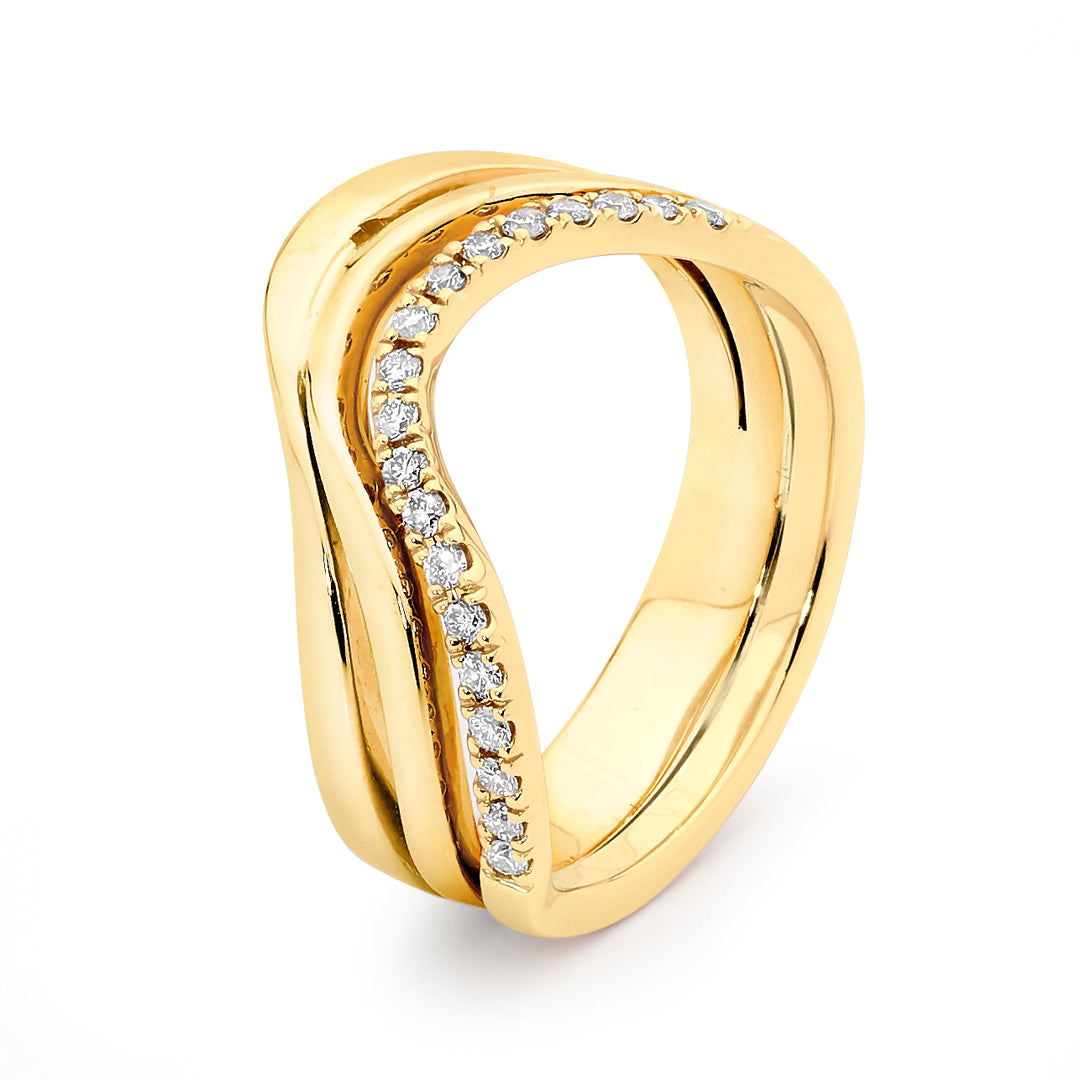 18ct Yellow Gold Argyle Diamond Ring