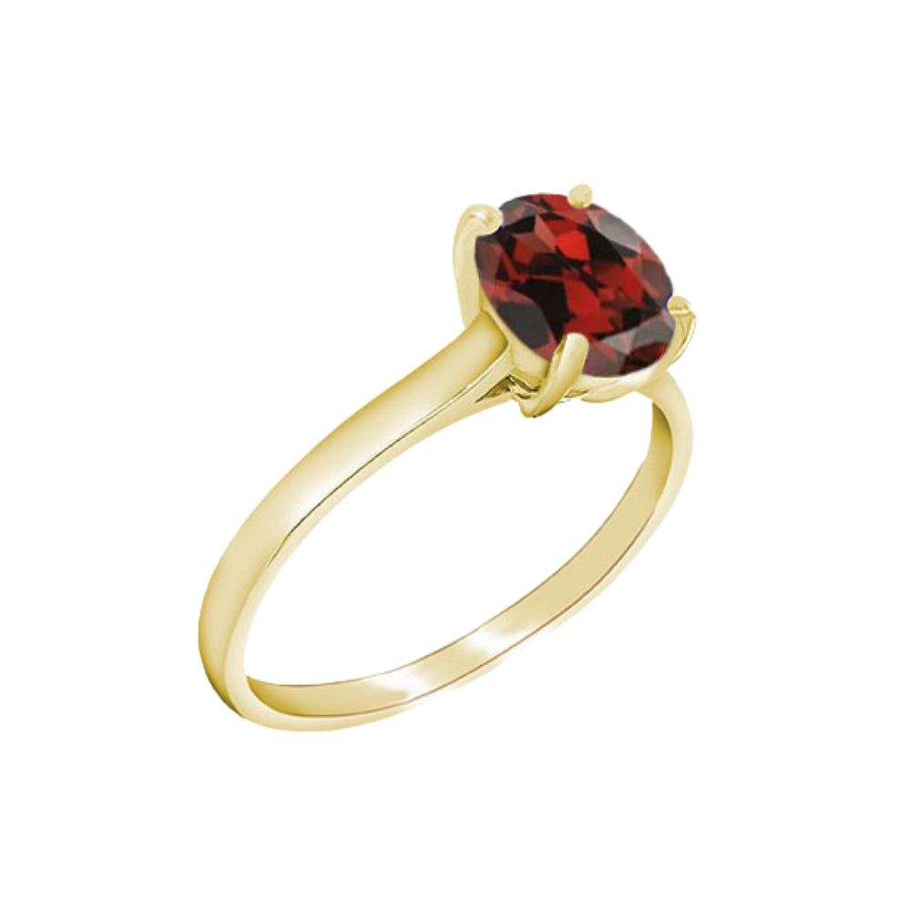 9ct Yellow Gold Garnet Ring