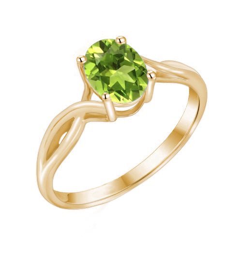 9ct Yellow Gold Peridot Ring