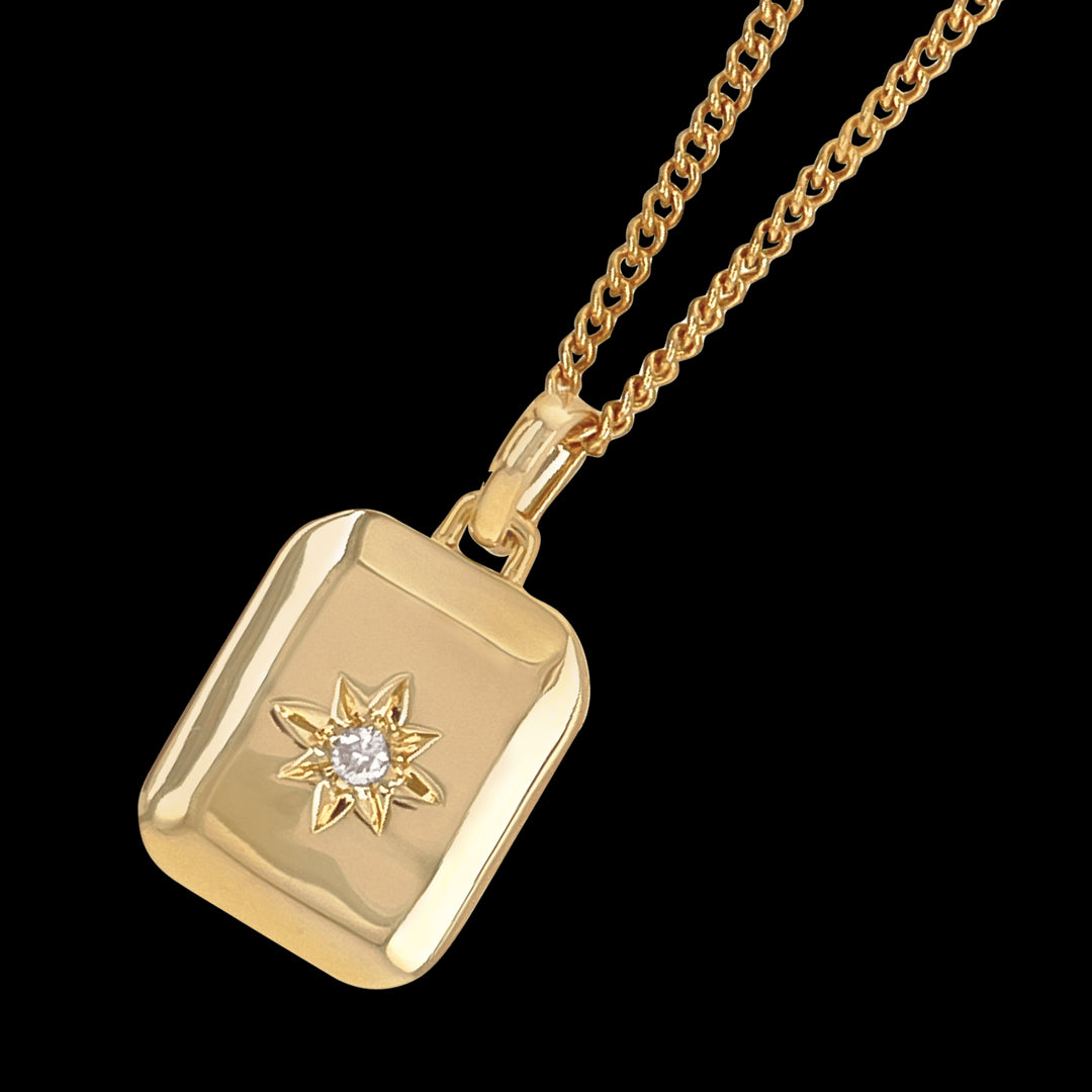 9ct Yellow Gold Diamond Pendant