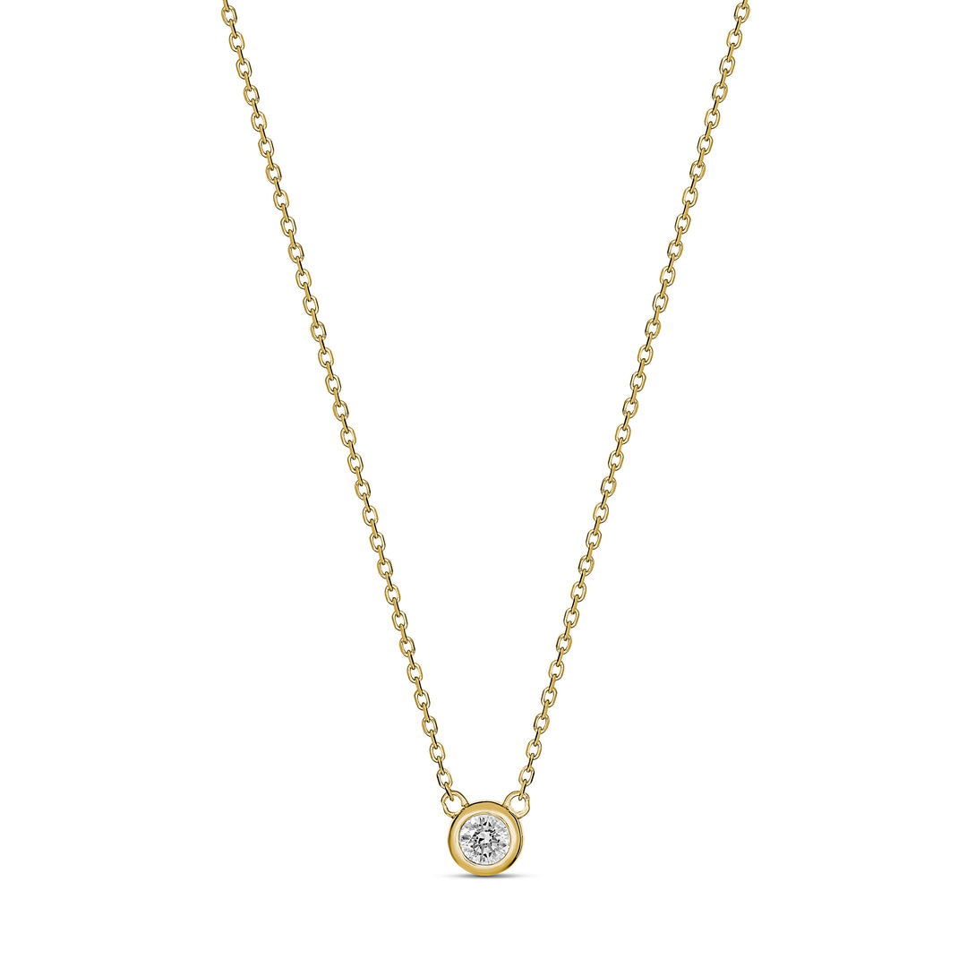 9ct Yellow Gold Lab Grown Diamond Necklace