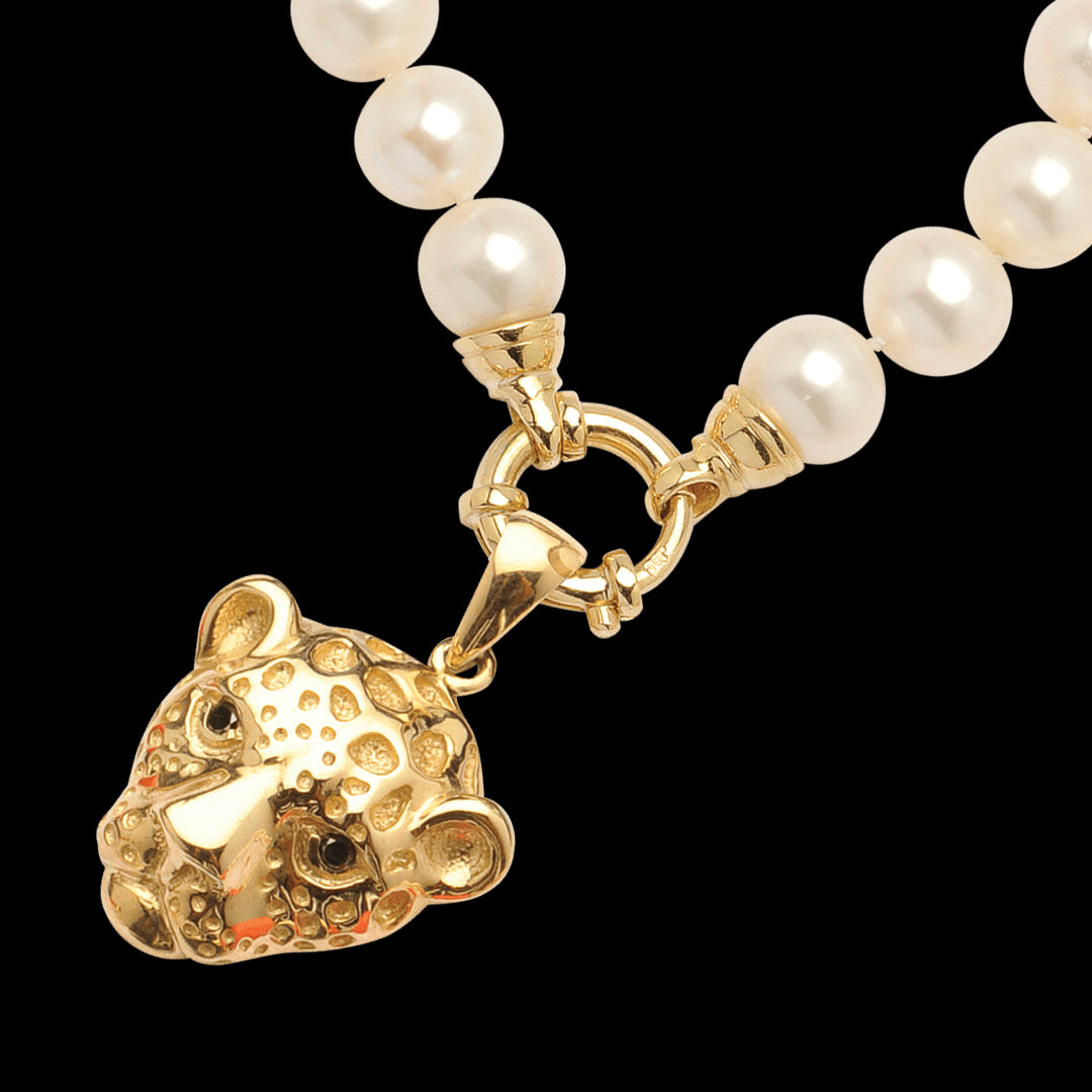 9ct Yellow Gold Diamond Leopard Enhancer