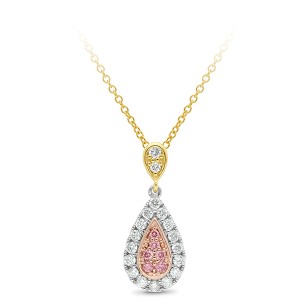 9ct Yellow & Rose Gold Australian Diamond Pendant