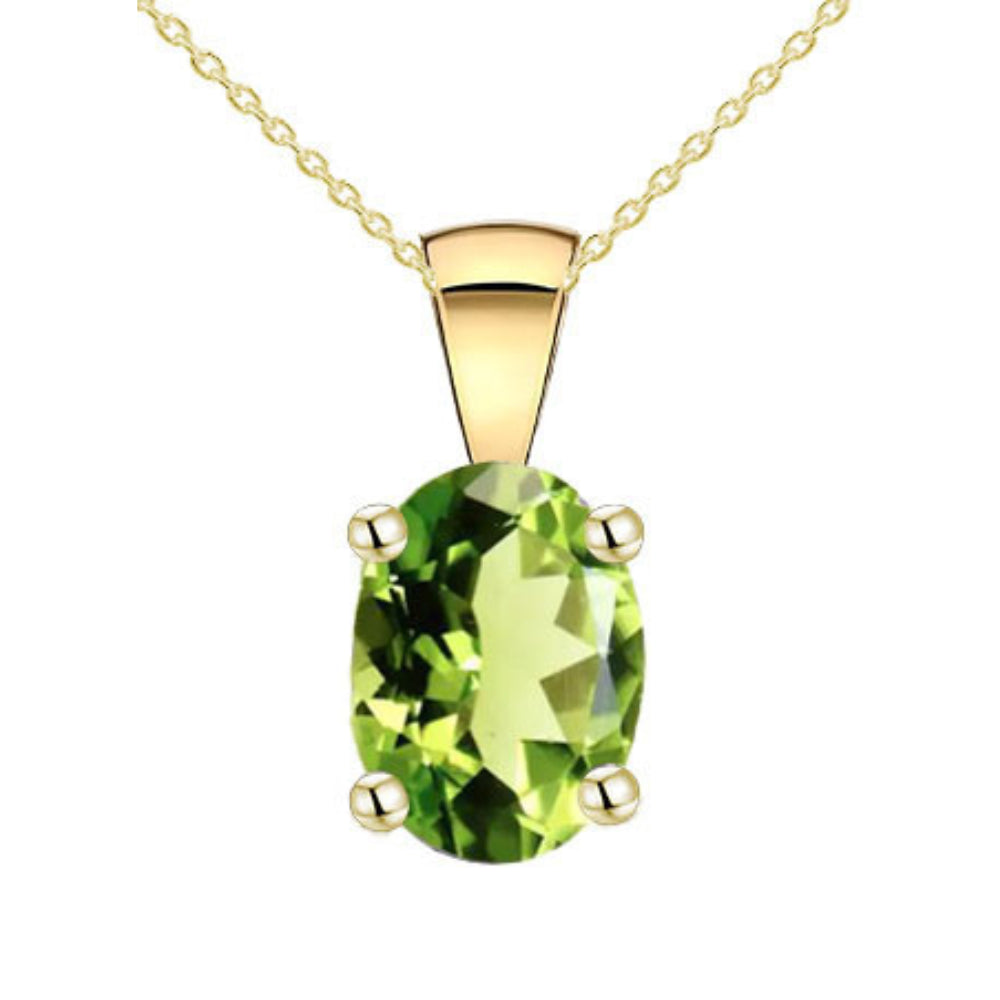 9ct Yellow Gold Peridot Pendant