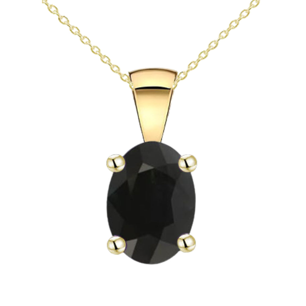 9ct Yellow Gold Sapphire Pendant