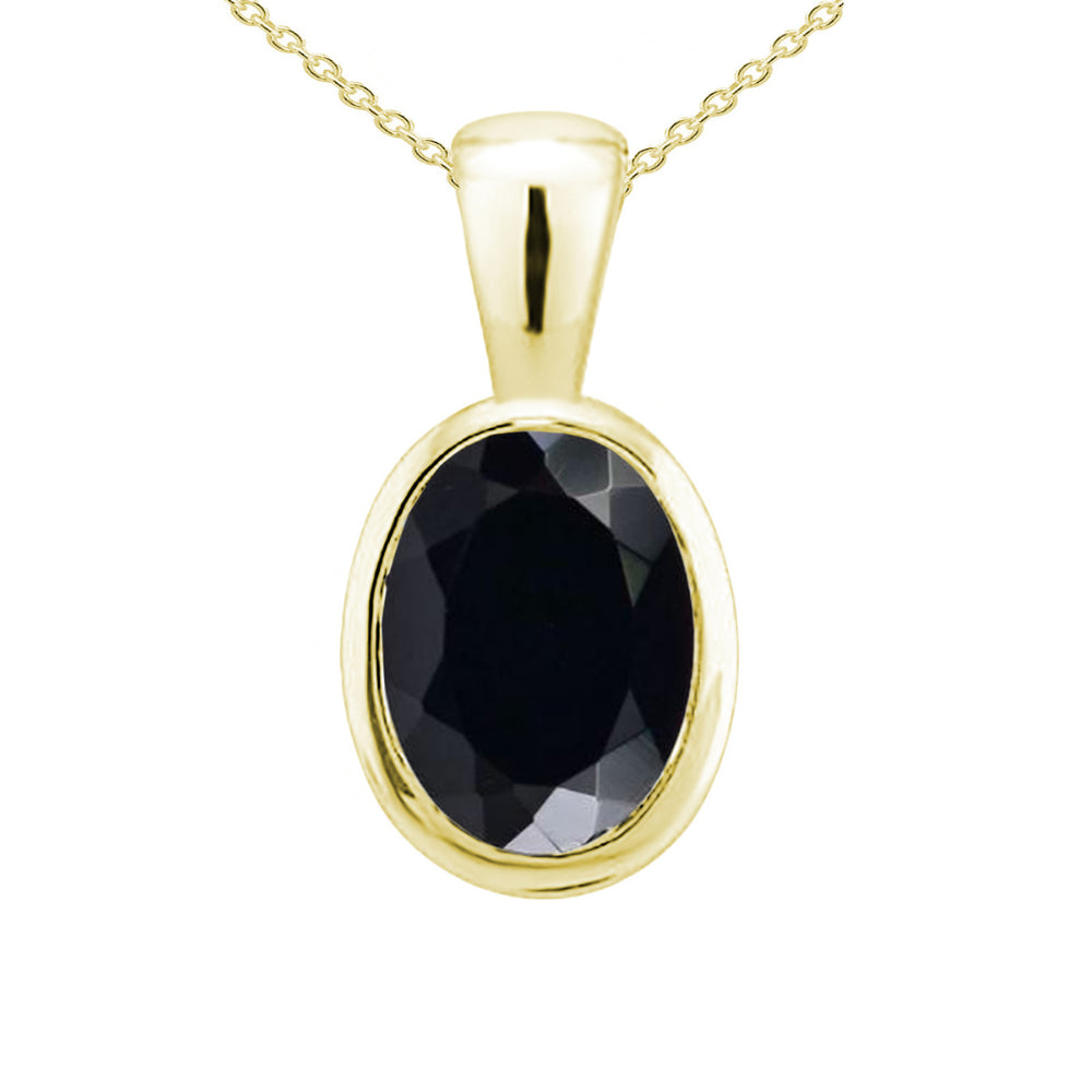 9ct Yellow Gold Sapphire Pendant