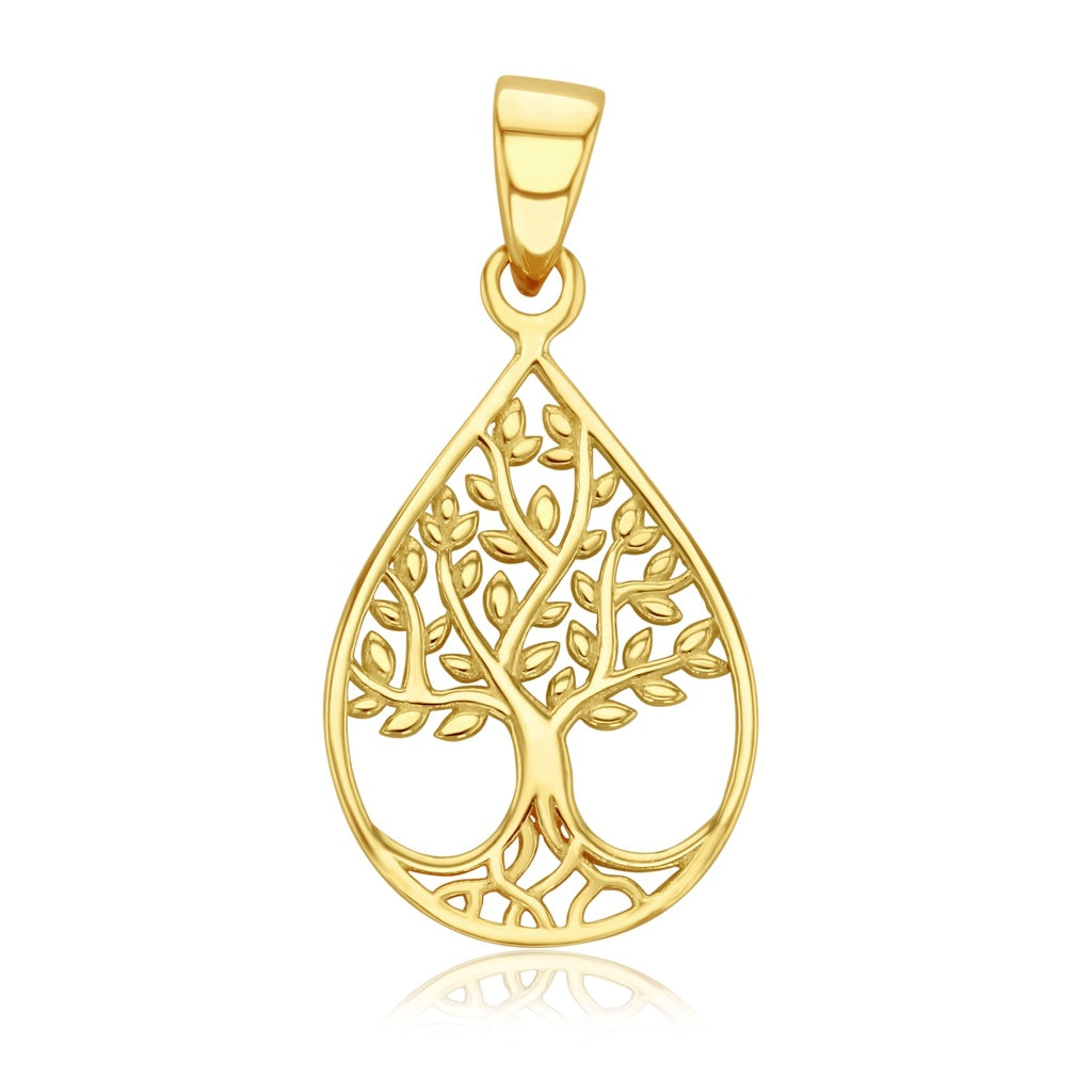 9ct Yellow Gold Tree Of Life Pendant