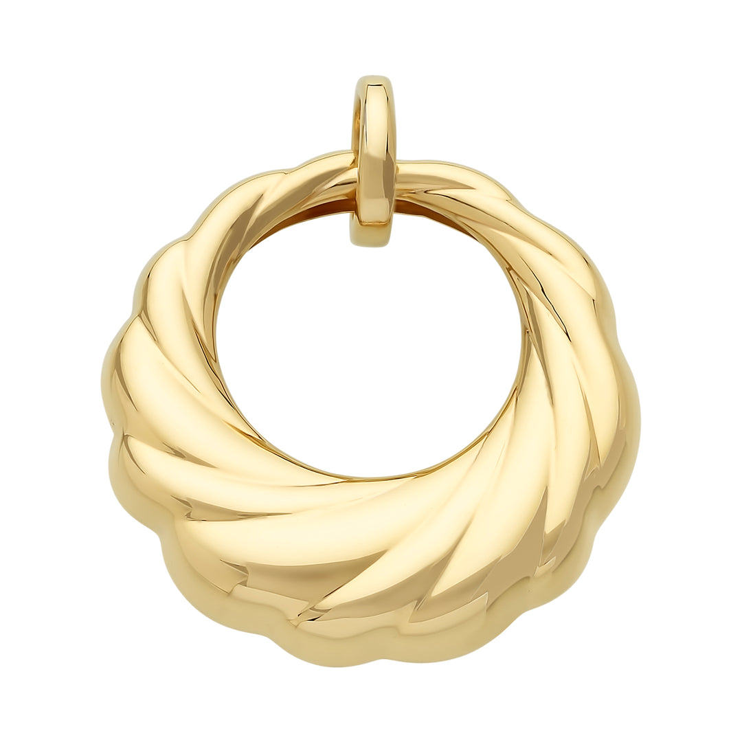 9ct Yellow Gold Circle Pendant