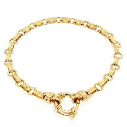 9ct Yellow Gold Fancy Engraved Detailed Bracelet