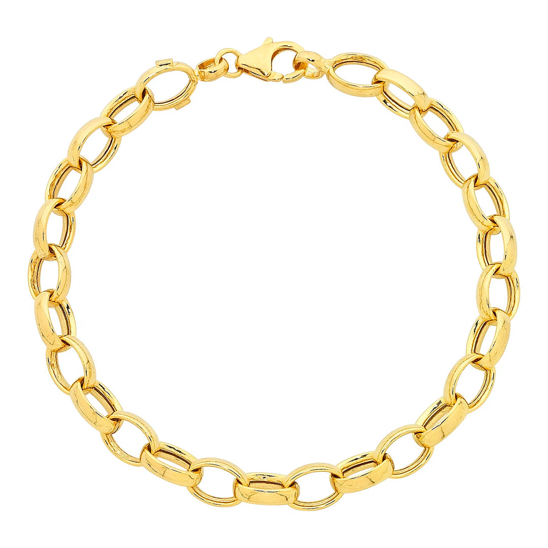 9ct Yellow Gold Silver Filled Bracelet