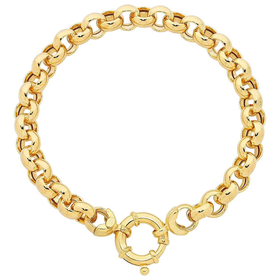 9ct Yellow Gold Silver Filled Bracelet With Euro Clasp