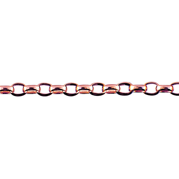 9ct Rose Gold Oval Belcher Bracelet