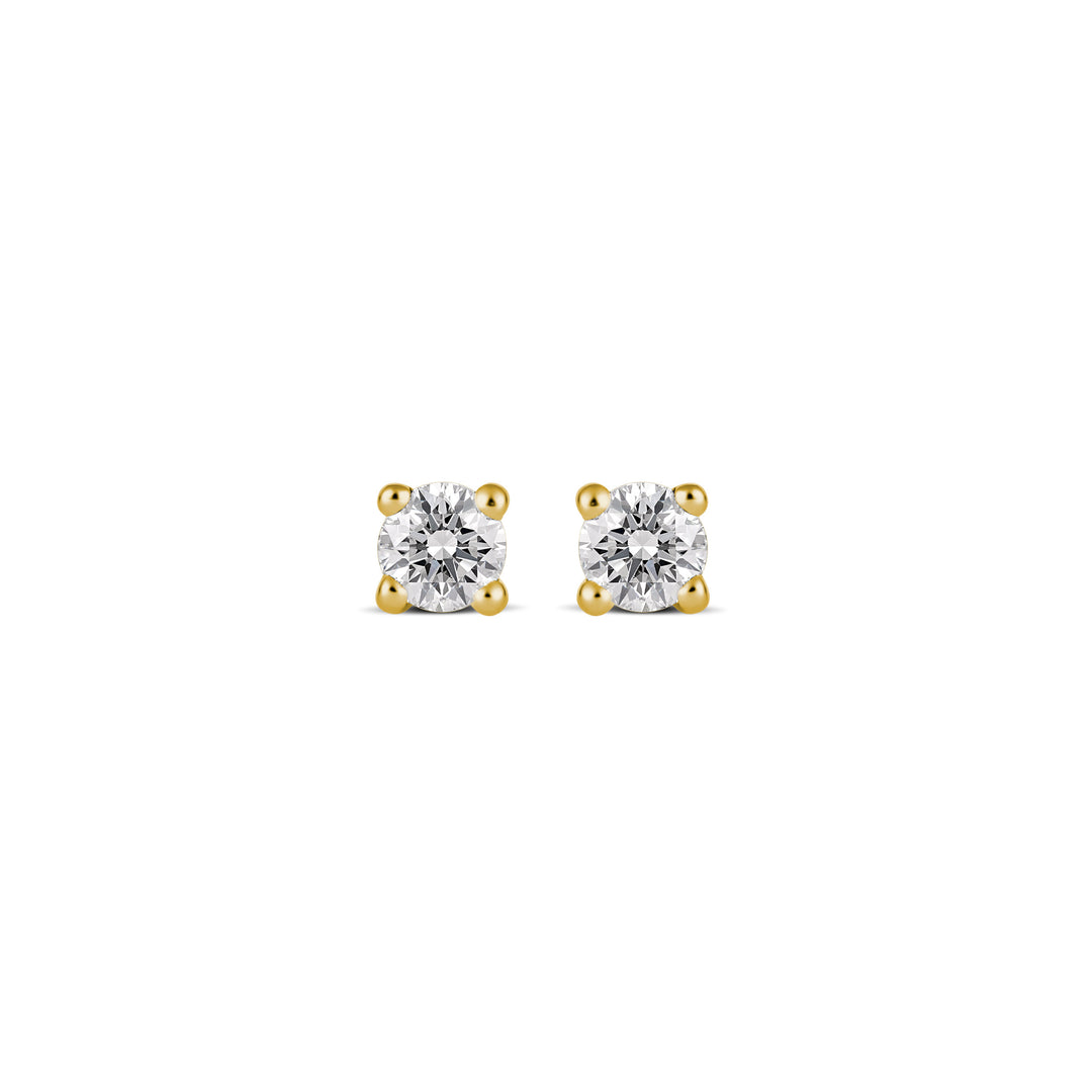 9ct Yellow Gold Lab Grown Diamond Stud Earrings