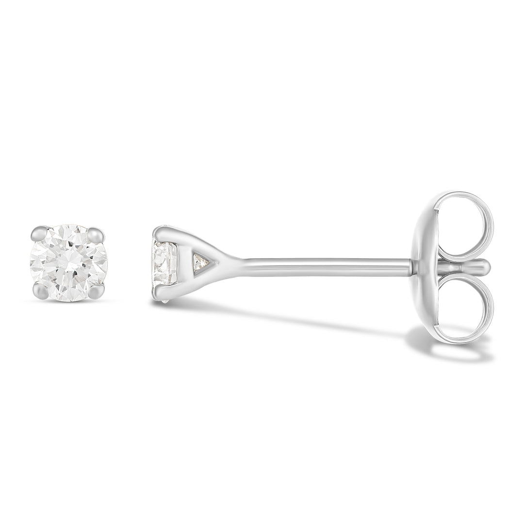 9ct White Gold Lab Grown Diamond Stud Earrings