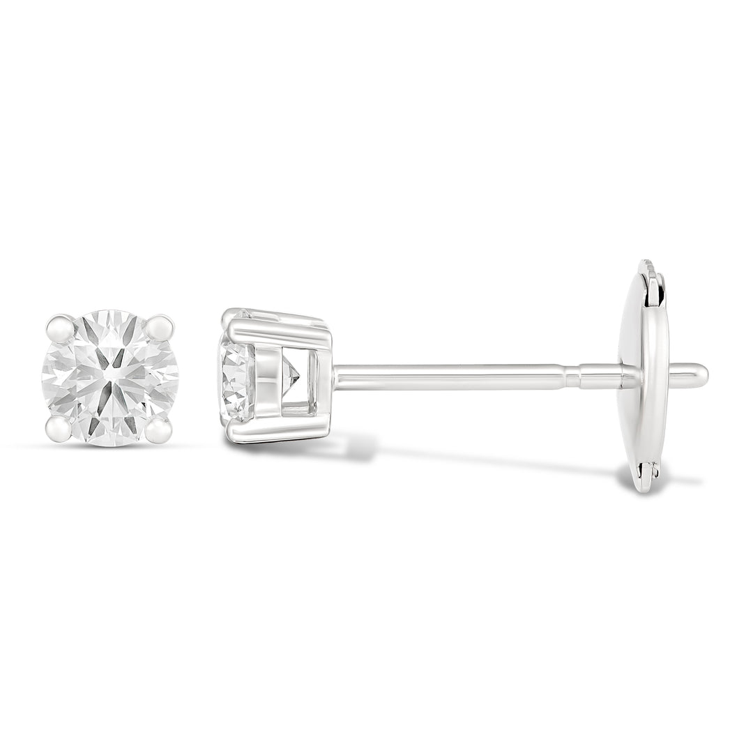 9ct White Gold Lab Grown Diamond Stud Earrings