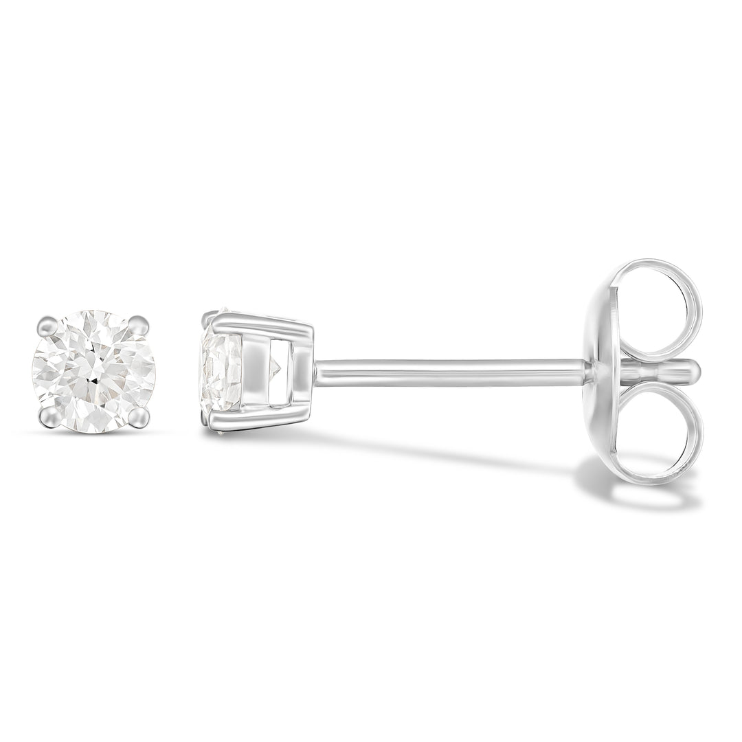 9ct White Gold Lab Grown Diamond Stud Earrings