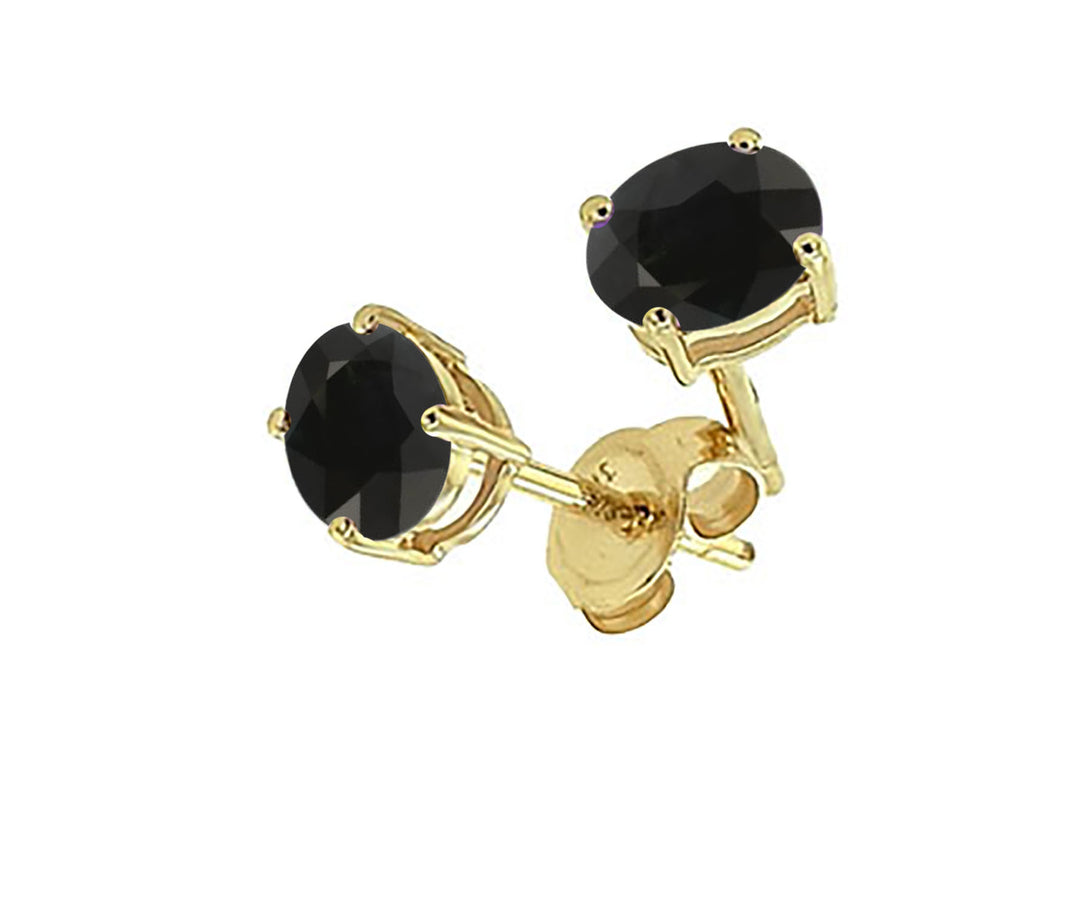 9ct Yellow Gold Sapphire Stud Earrings