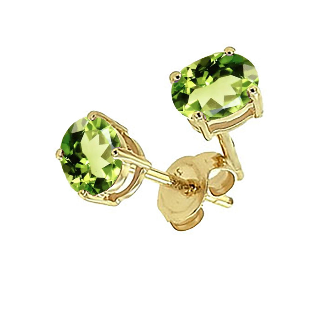 9ct Yellow Gold August Birthstone Earrings