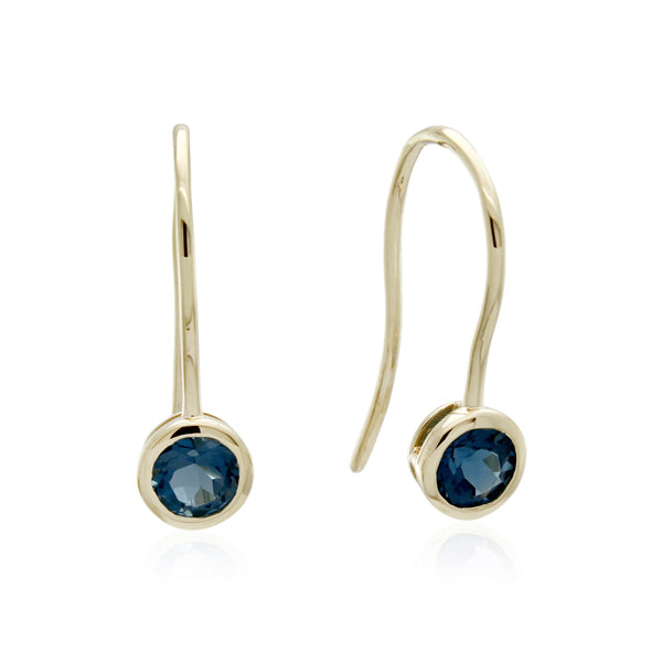 9ct Yellow Gold Topaz Shepherd Earrings