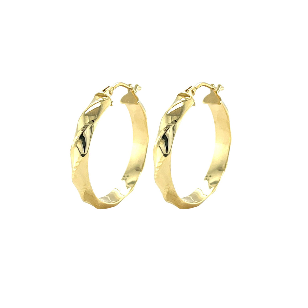 9ct Yellow Gold Hoop Earrings