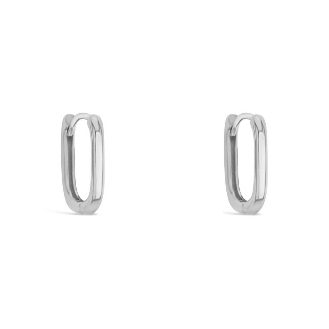 9ct White Gold Huggie Earrings