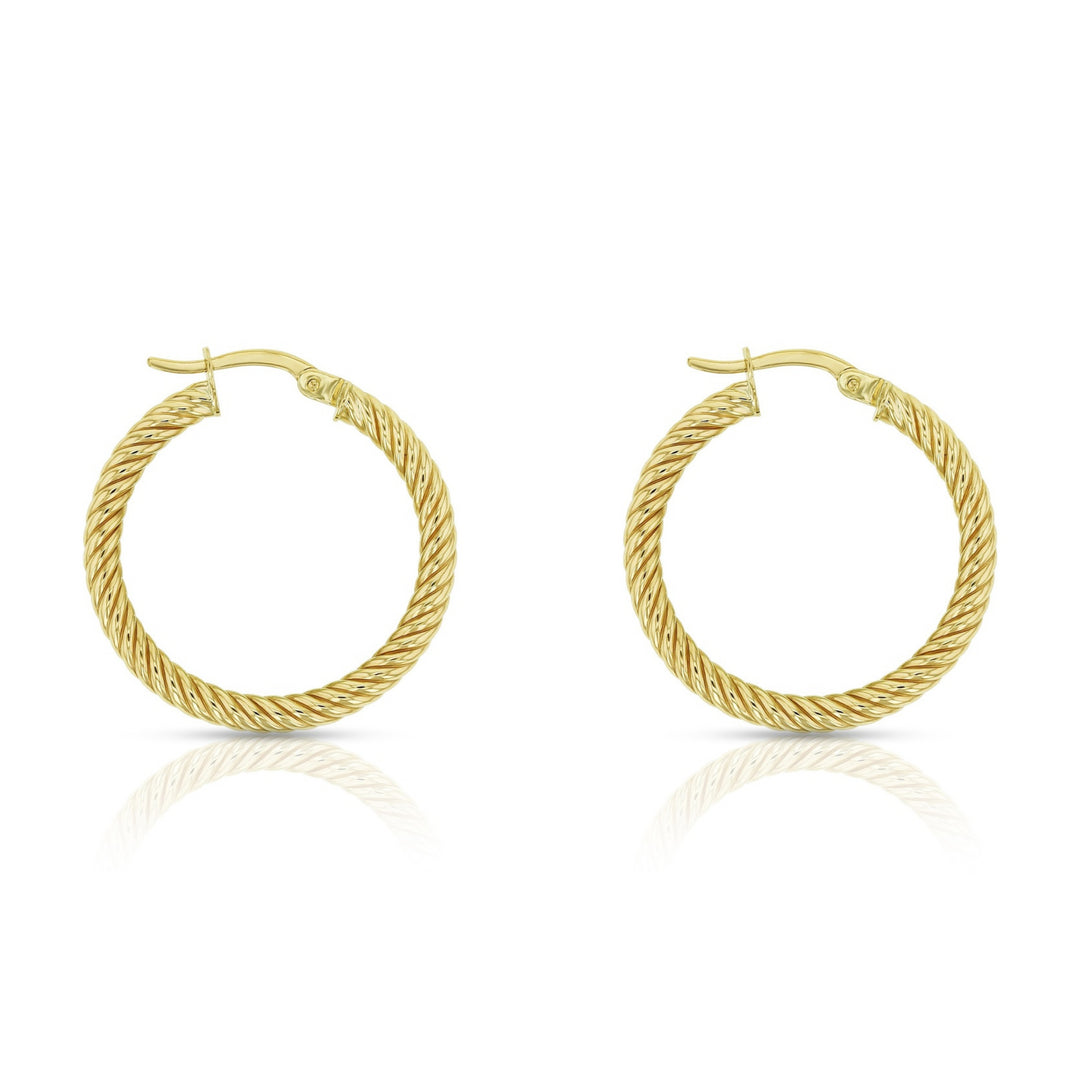 9ct Yellow Gold Hoop Earrings