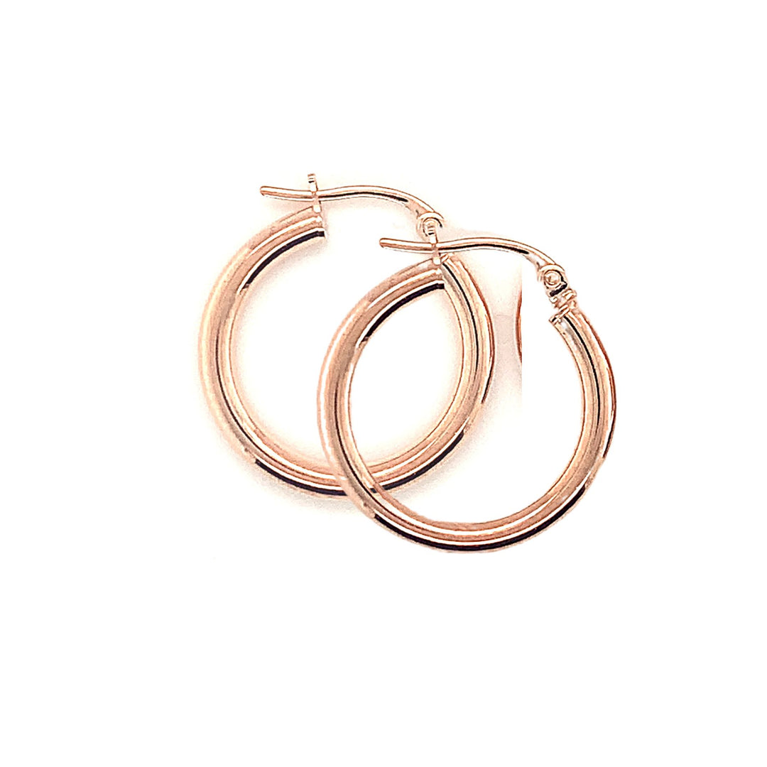 9ct Rose Gold Hoop Earrings