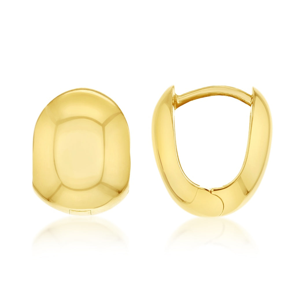 9ct Yellow Gold Bubble Huggie Earrings