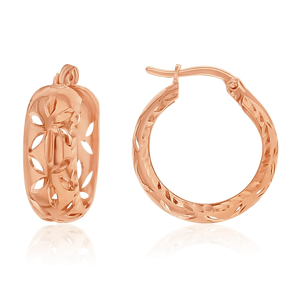 9ct Rose Gold Hoop Earrings