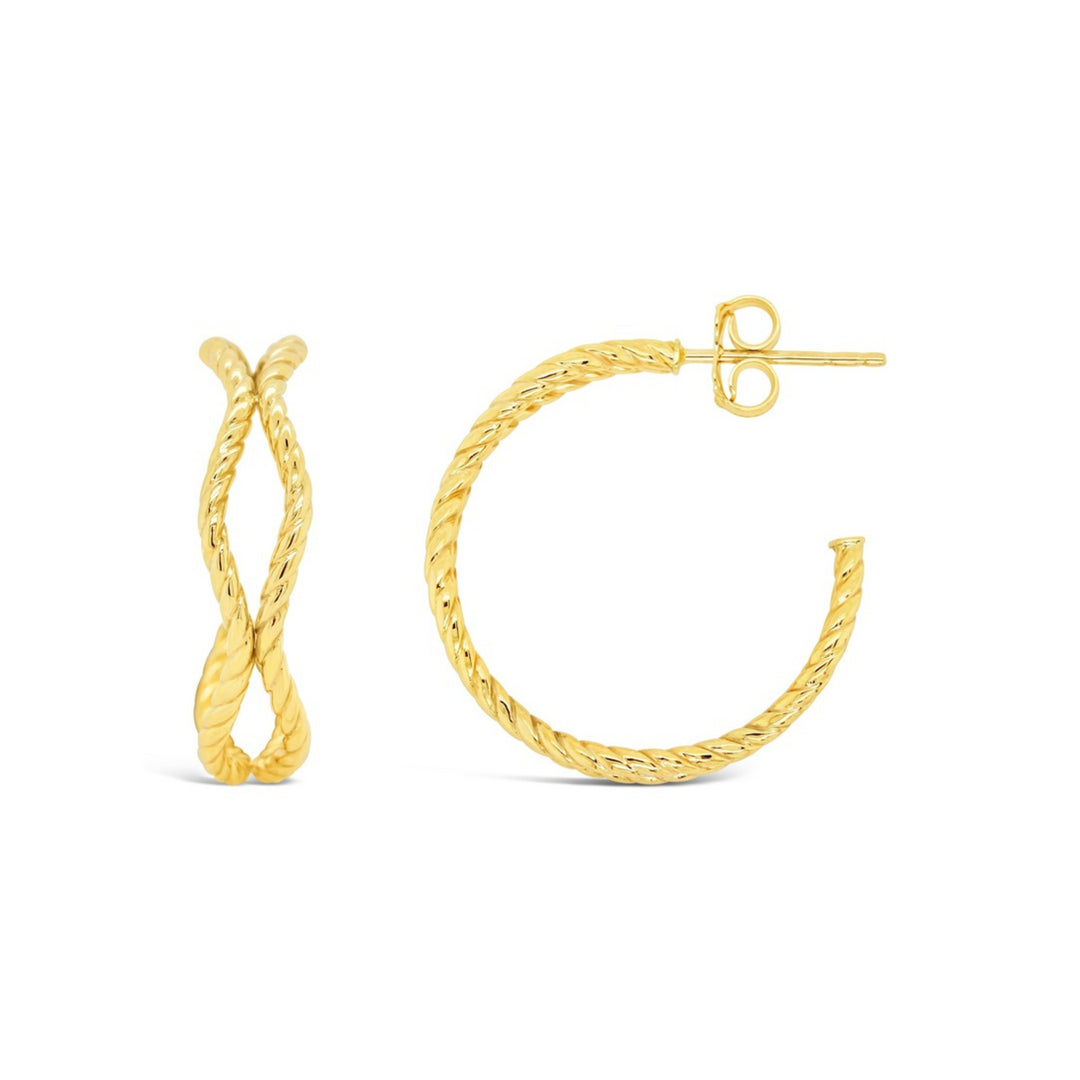 9ct Yellow Gold Rope Stud Earrings