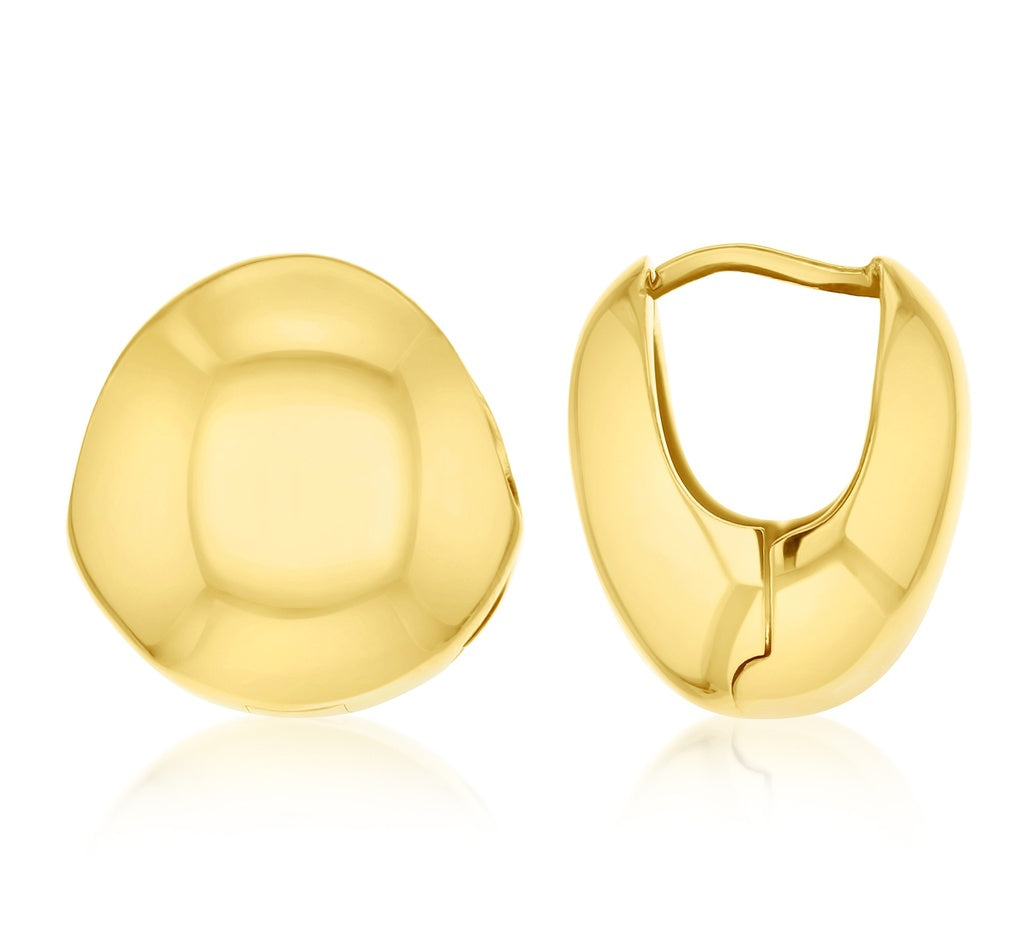 9ct Yellow Gold Bubble Huggie Earrings