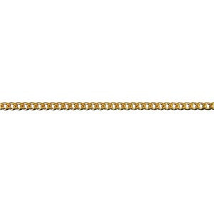9ct Yellow Gold Bevelled Curb Chain 45cms