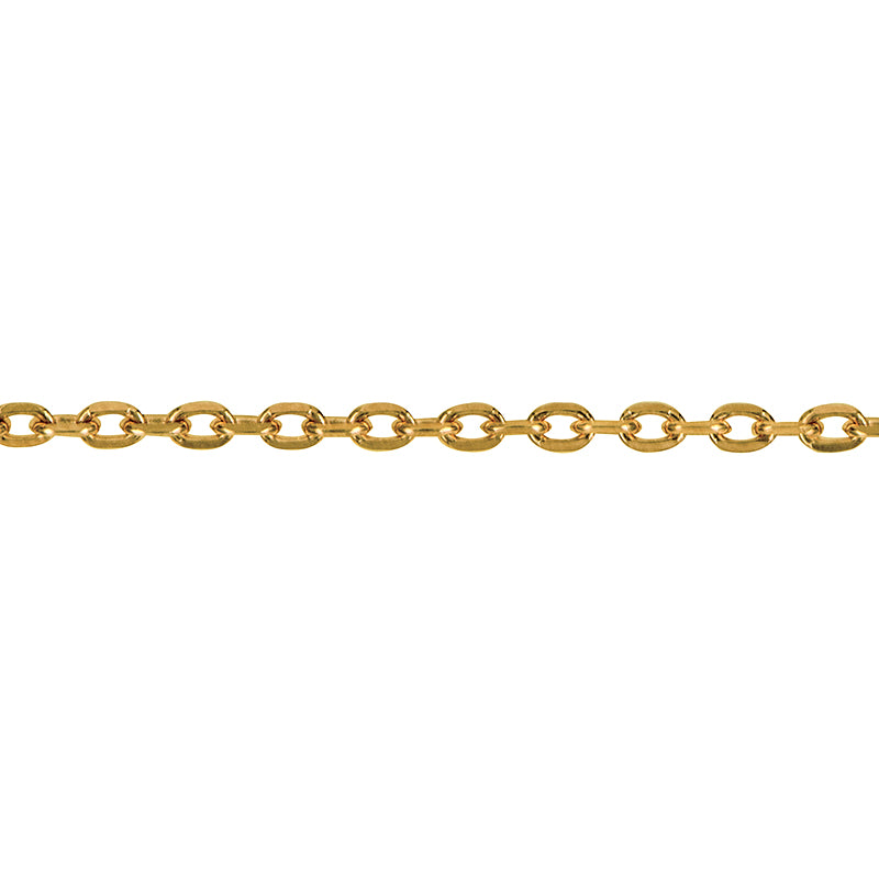 9ct Yellow Gold Cable Chain 40cms