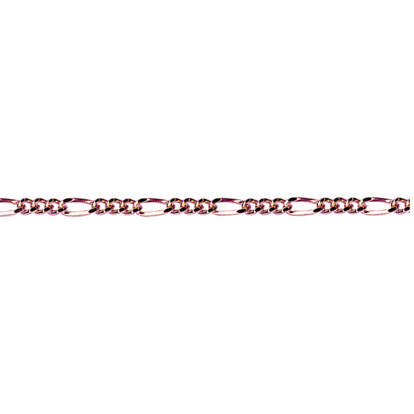 9ct Rose Gold Figaro Chain 50cms