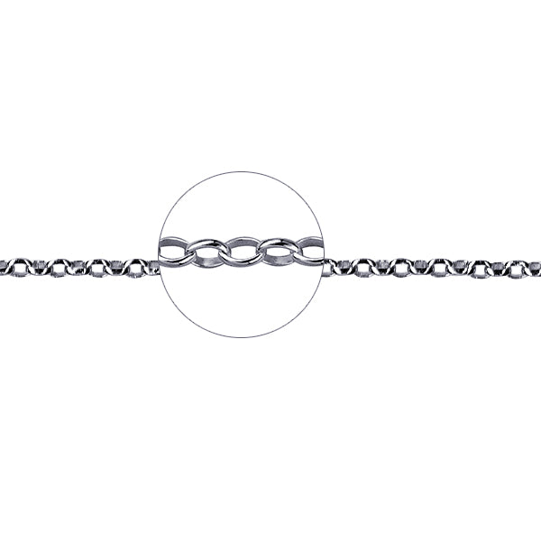 9ct White Gold Belcher Chain
