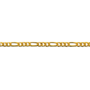 9ct Yellow Gold Figaro Chain 55cms