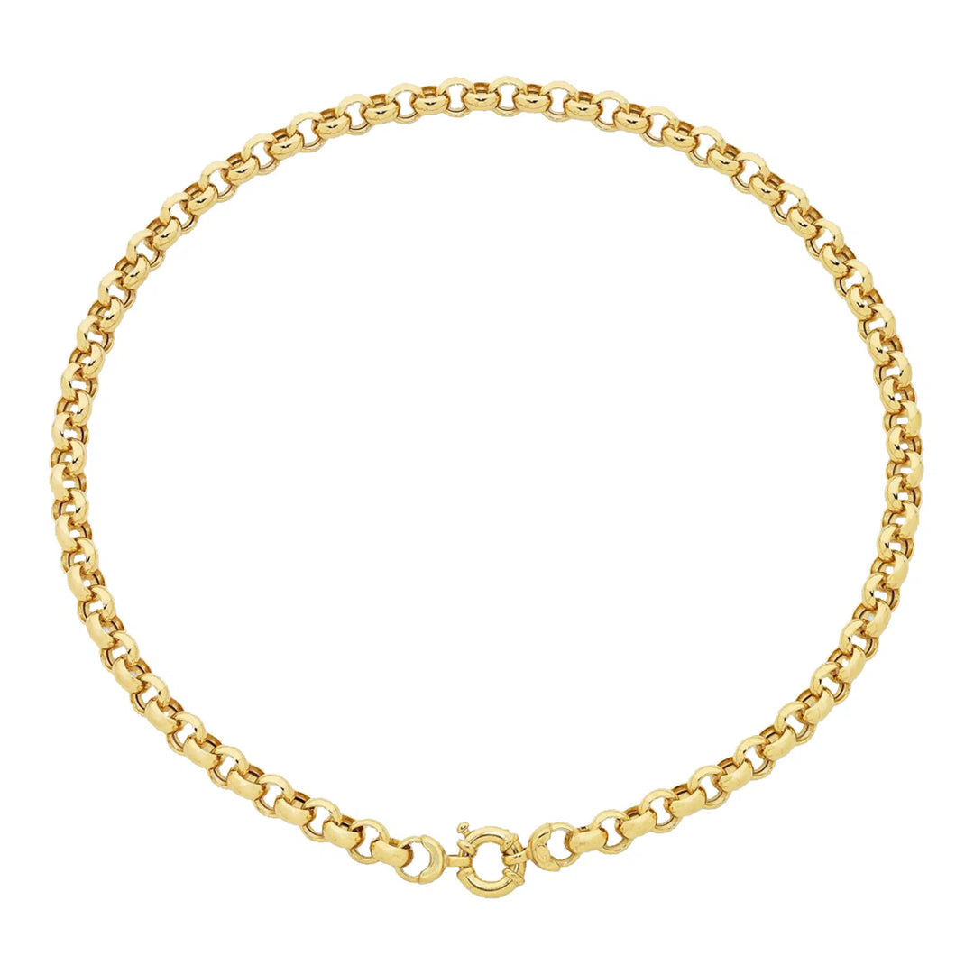 9ct Yellow Gold Silver Filled Chain With Euro Clasp 45cms