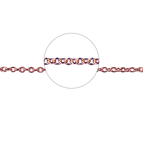 9ct Rose Gold Cable Chain