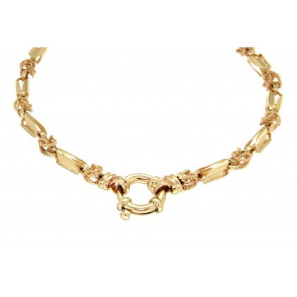 9ct Yellow Gold Tullip Necklace 45cms