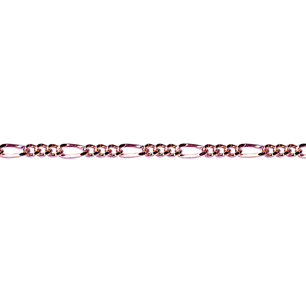 9ct Rose Gold Figaro Chain 55cms