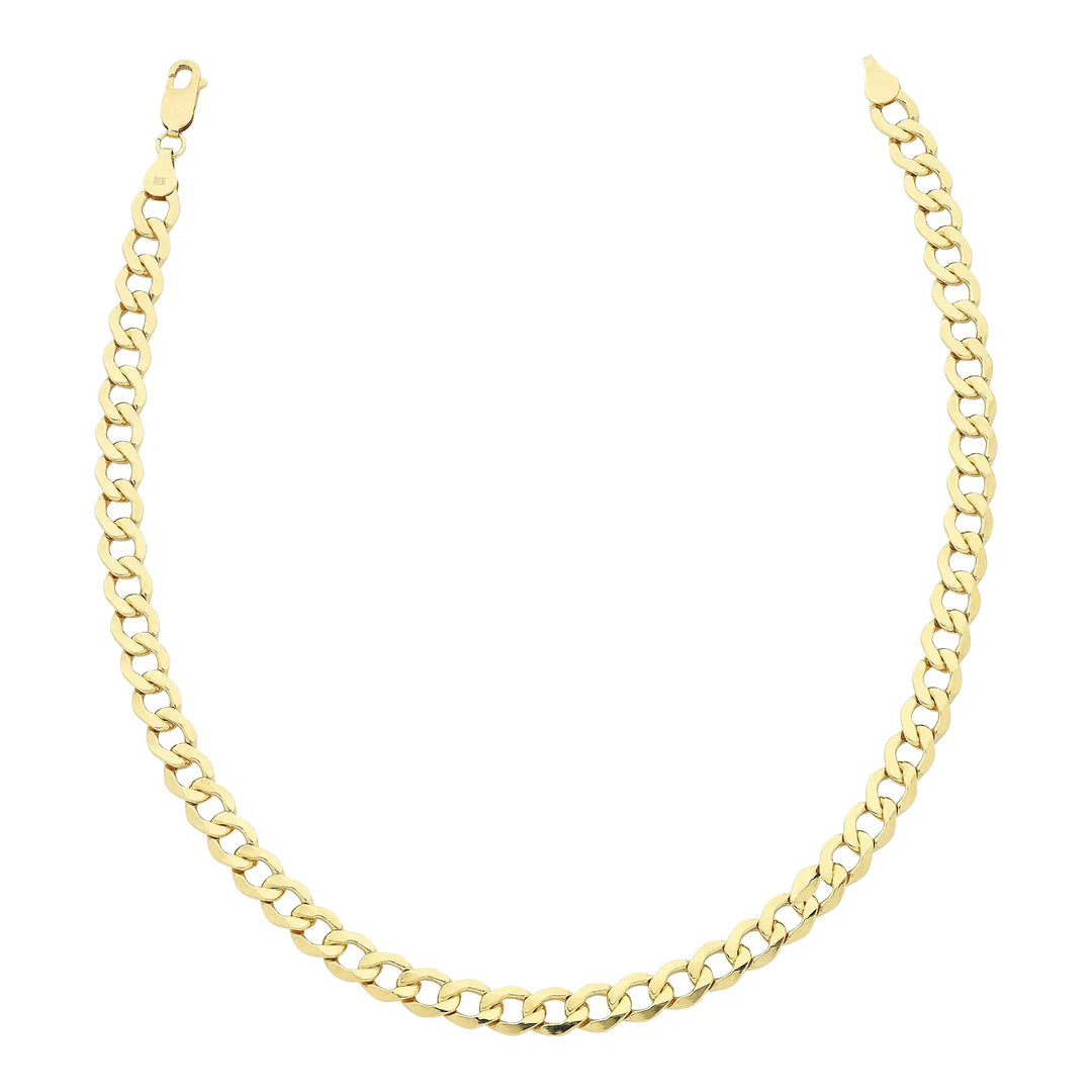 9ct Yellow Gold Silver Filled Chain