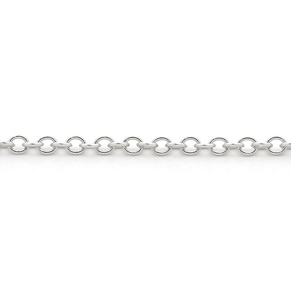 9ct White Gold Cable Chain