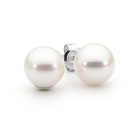 Sterling Silver Pearl Stud Earrings